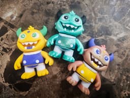 Cute Flexi Monster and Fridge Magnet 3d model