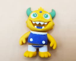 Cute Flexi Monster and Fridge Magnet 3d model