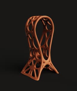 Organic Voronoi Headphone Stand | Modern Gaming Desk Accessory | Minimalist Headset Holder | Tech 3d model
