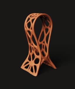 Organic Voronoi Headphone Stand | Modern Gaming Desk Accessory | Minimalist Headset Holder | Tech 3d model