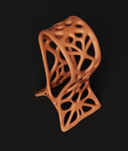 Organic Voronoi Headphone Stand | Modern Gaming Desk Accessory | Minimalist Headset Holder | Tech 3d model