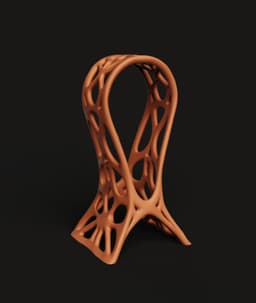 Organic Voronoi Headphone Stand | Modern Gaming Desk Accessory | Minimalist Headset Holder | Tech 3d model