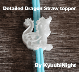 Detailed Dragon Straw topper 3d model