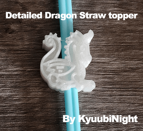 Detailed Dragon Straw topper 3d model