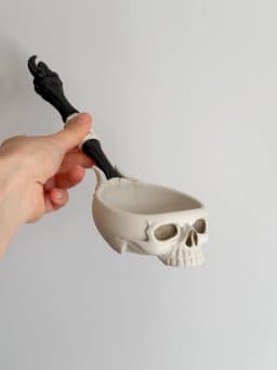 Necromancer Ceremonial Ladle – Skull Ritual Spoon 3d model