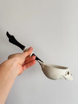 Necromancer Ceremonial Ladle – Skull Ritual Spoon 3d model