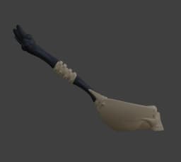 Necromancer Ceremonial Ladle – Skull Ritual Spoon 3d model