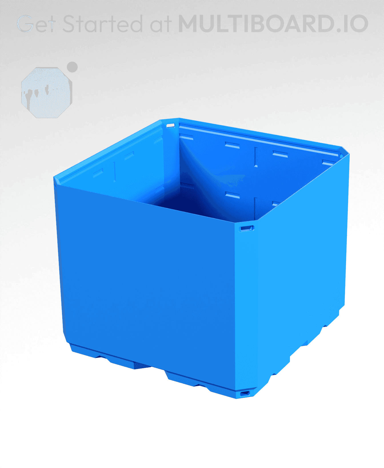 2x2x1.5 CU - Simple Walls - Multibin Shell 3d model