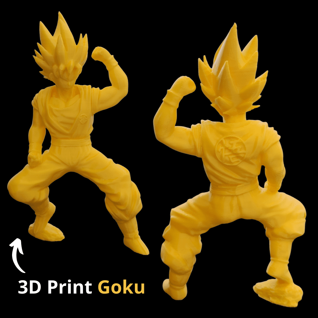 Goku Support Free Fight Pose.stl 3d model