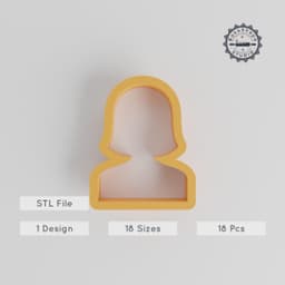 Mom Shape Cutter Set, 18-Piece, Sizes 0.75"-5", Perfect for Cookies, Fondant & Clay PRODUCT_2745 3d model