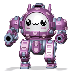UWU Strike Force Lover Cute Mech Tabletop Wargame Miniature STL 3d model