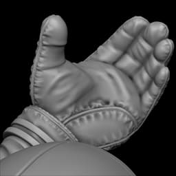Kneeling Astronaut Pen Holder 3d model