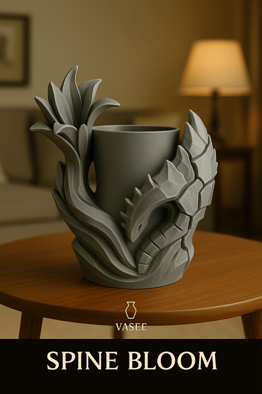 Dragon vase art organizer for mythic statement 3d model