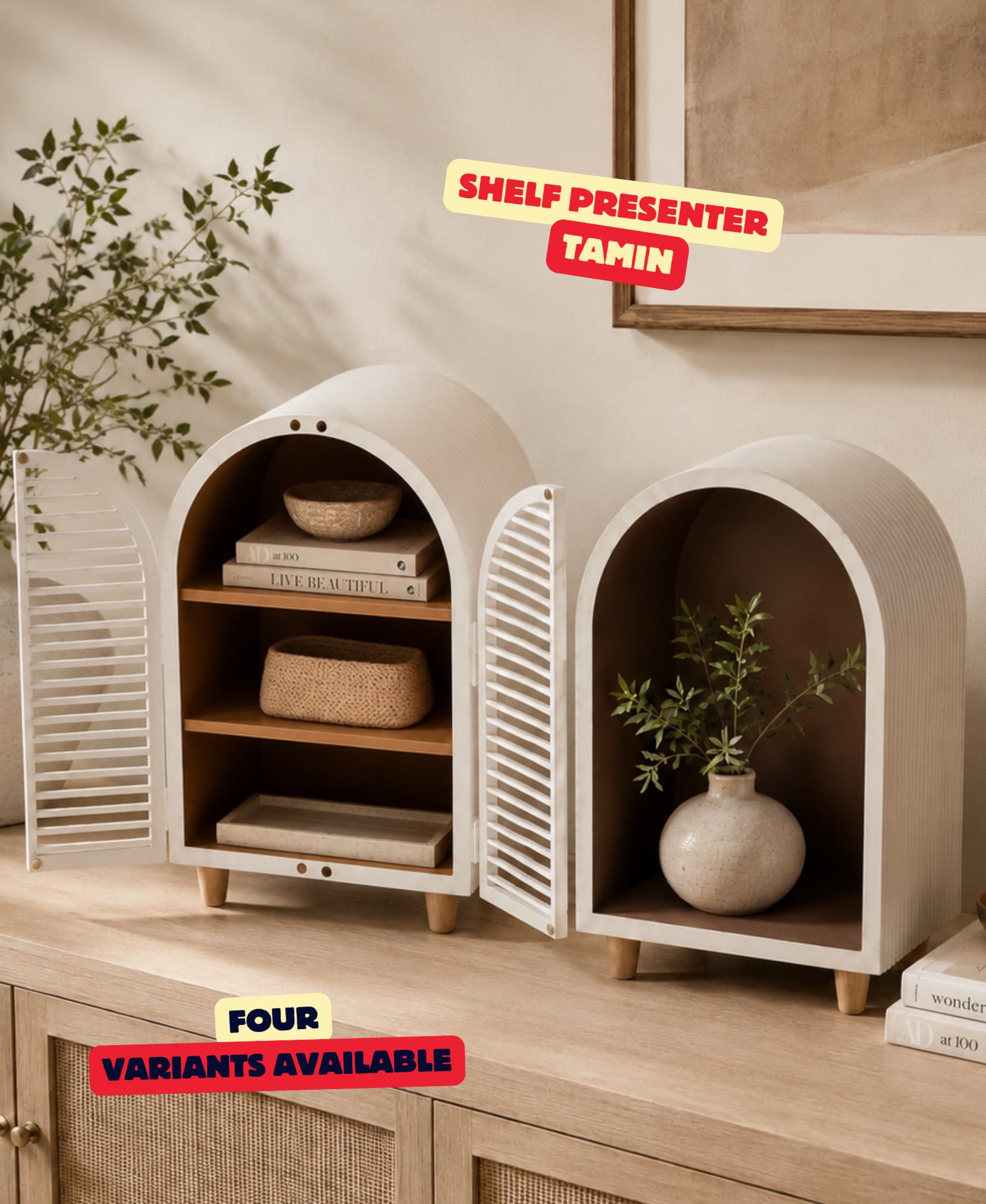 SHELF PRESENTER (TAMIN) - 4 VERSIONS / ARCH DISPLAY STAND / MODERN SHELF DECOR / HOMEDECOR 3d model