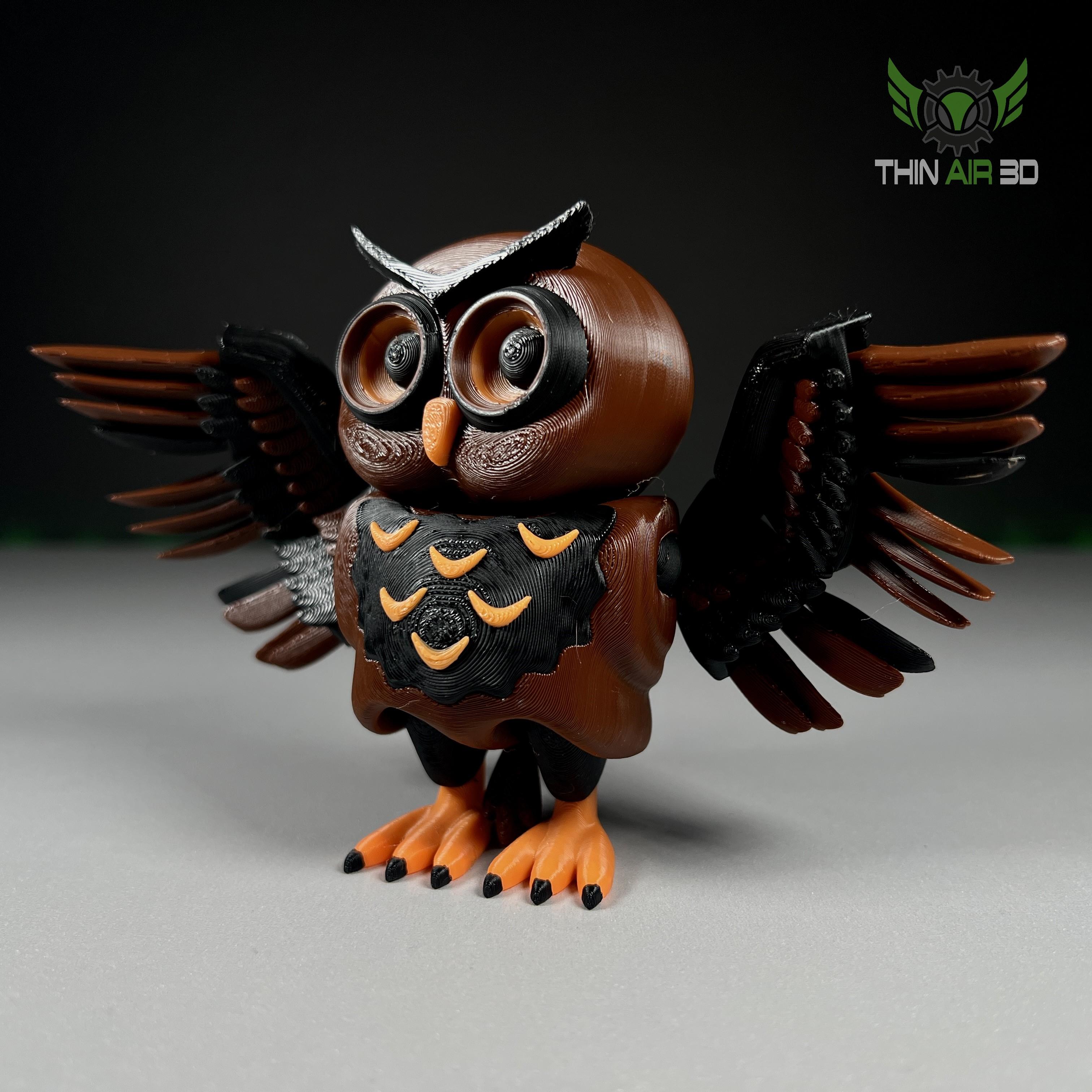 Owlbert the Articulating Fidget Owl 3d model