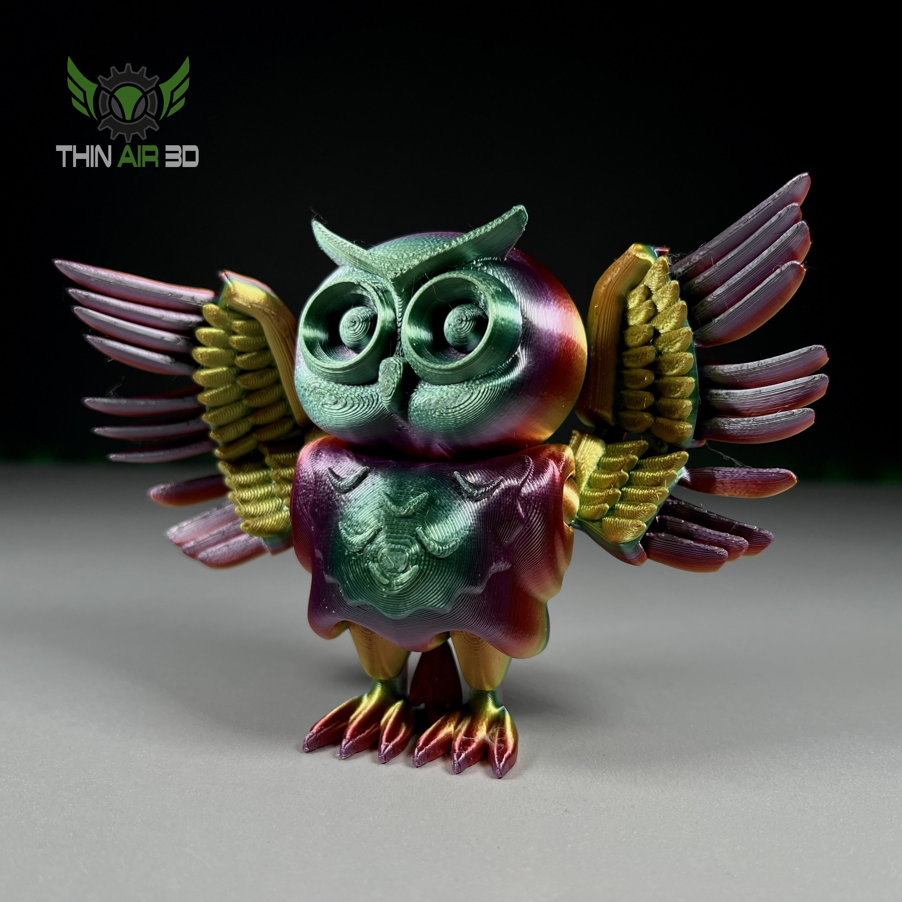 Owlbert the Articulating Fidget Owl 3d model