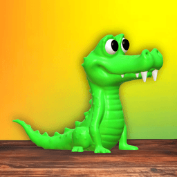 Prehistoric Sarcosuchus Crocodile Alligator Figurine 3d model