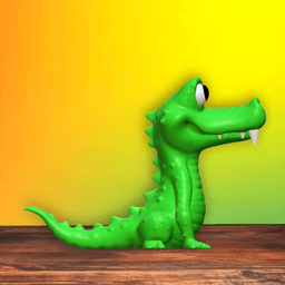 Prehistoric Sarcosuchus Crocodile Alligator Figurine 3d model