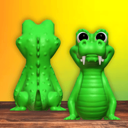 Prehistoric Sarcosuchus Crocodile Alligator Figurine 3d model
