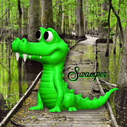 Prehistoric Sarcosuchus Crocodile Alligator Figurine 3d model