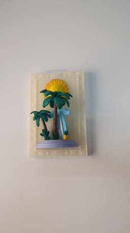 Summer Oasis 3D Framed Wall Decor 3d model