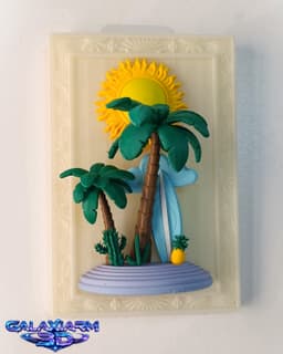 Summer Oasis 3D Framed Wall Decor 3d model