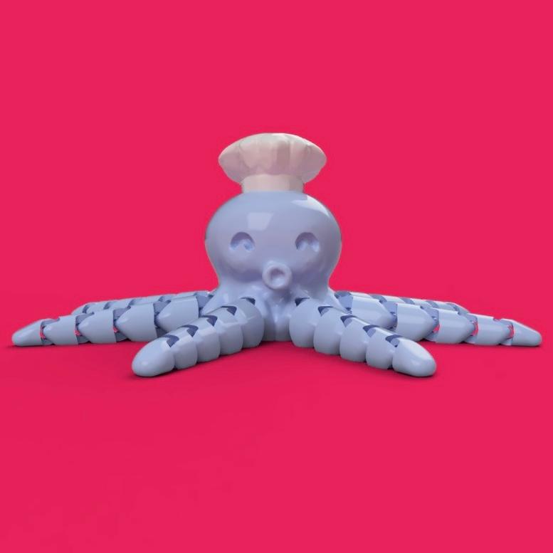 chef octopus 3d model