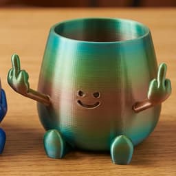 HAPPY FACE PLANTER MIDDLE FINGER 3d model