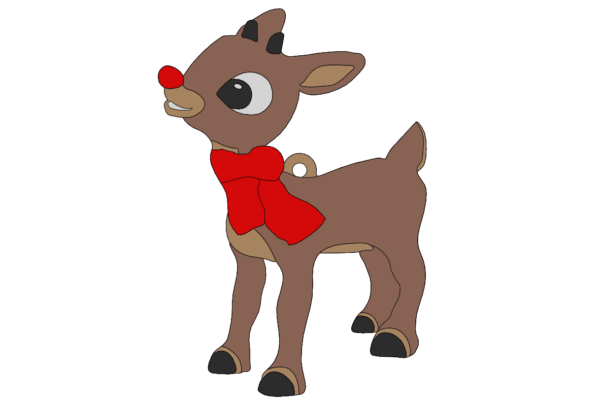 2021_Christmas_Ornament_(Rudolph).STEP 3d model
