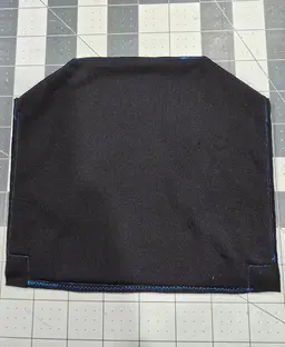 Magnetic closure textile clutch 3d model