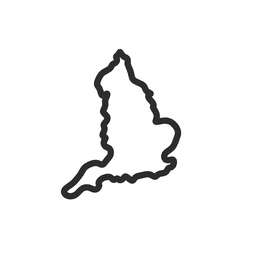 England Cookie Cutter STL File - 4 inches 3d model