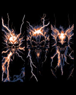 Heavy Metal Rock Star Album Cover Art - Set of Bookmarks 3d model