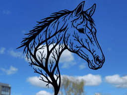 Nature Horse Head 2D Wall Art.stl 3d model