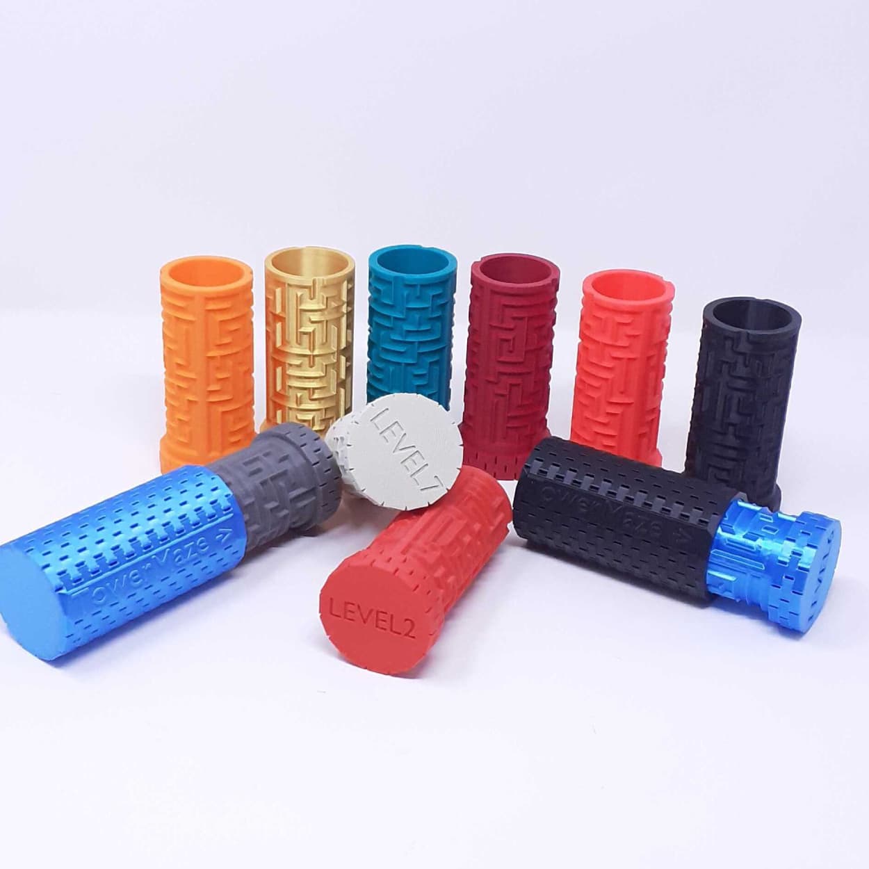 SET OF 10 DIFFERENT COMPLEXITY TOWER MAZE's - 10 levels - each more complex than the previous! 3d model