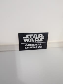 General Grievous Multicolor Nameplates 3d model