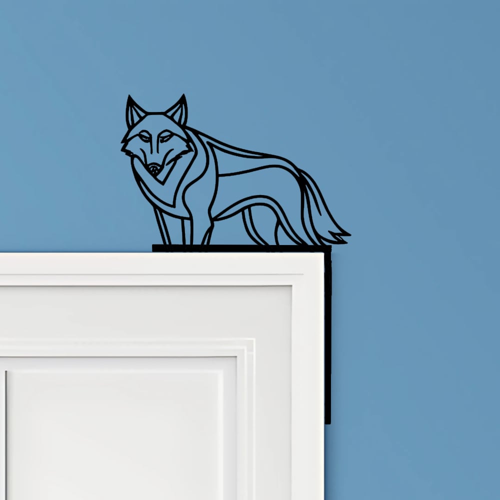 Wolf Door Corner Decor 3d model
