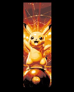 Fan art Pokémon love - Pikachu showing off for the portrait - set of bookmarks 3d model