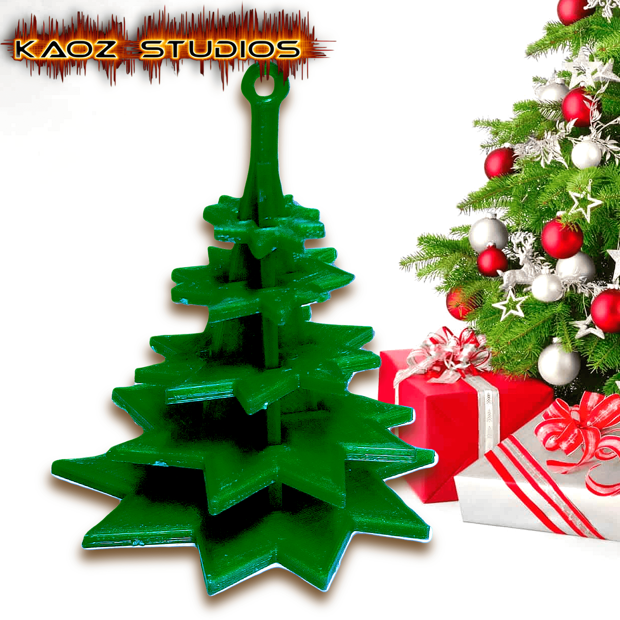 3d pine tree puzzle christmas tree ornament xmas toy 3d model