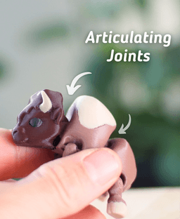 Bendy Bison- Articulated Fidget Bison- Keychain - Ludo 3D Printed Flexy Fidget Toy - buffalo 3d model