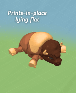 Bendy Bison- Articulated Fidget Bison- Keychain - Ludo 3D Printed Flexy Fidget Toy - buffalo 3d model