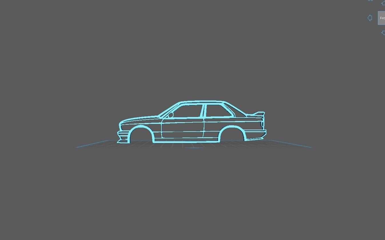 BMW - E30 M3 Wall Art 3d model