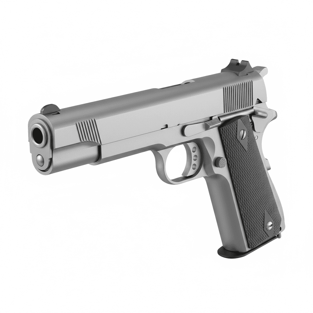 Handguns : Colt Gold Cup Competition Pistol 3d model