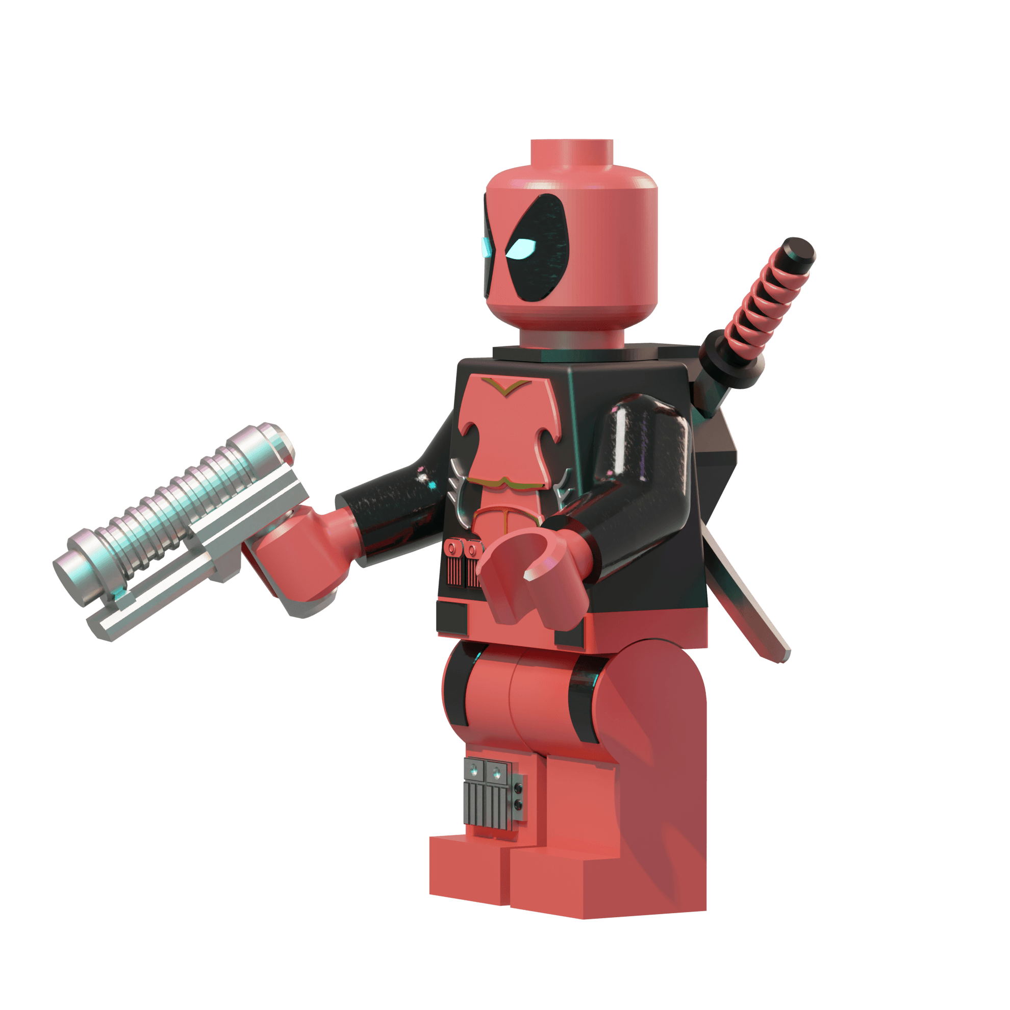 Deadpool Lego Figure 3d model