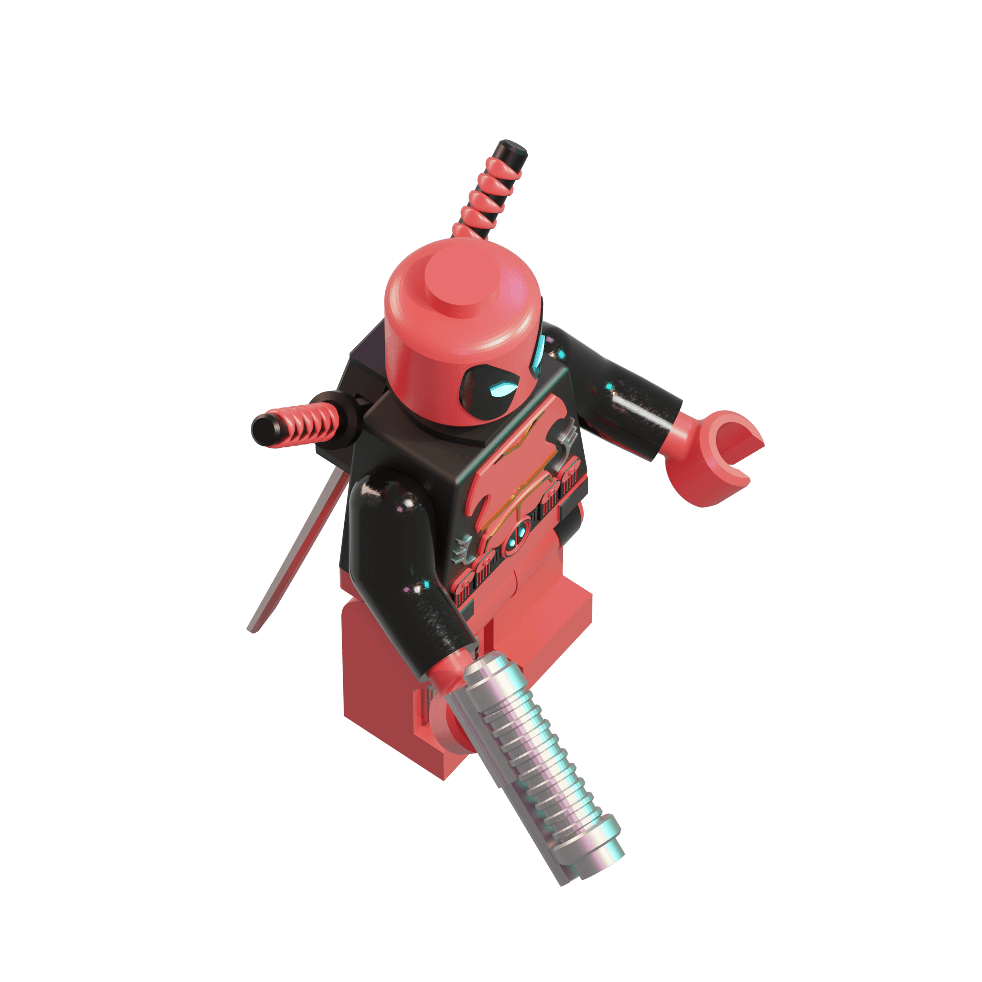 Deadpool Lego Figure 3d model