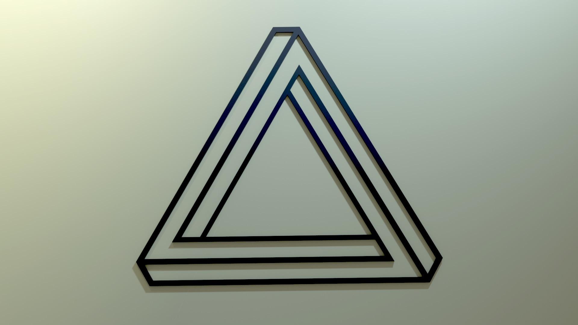 Impossible Triangle Wall Art 3d model