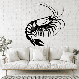 Shrimp 2D Wall Art/Window Art - Digital STL & SVG File for 3D Printing or Laser Cutting 3d model