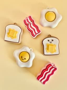 Breakfast Friends Clicker Keychain Fidget Toy Bundle 3d model