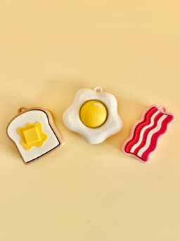 Breakfast Friends Clicker Keychain Fidget Toy Bundle 3d model