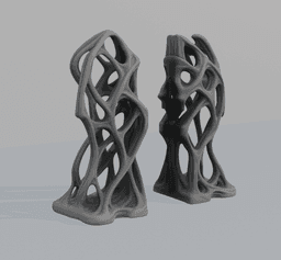 Modern Lattice Bookends – Organic Sculptural Book Holder Set for Minimalist & Gothic Decor 3d model
