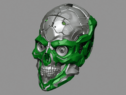 Cyber Skull Helmet – STL & 3MF (Multicolor) 3d model
